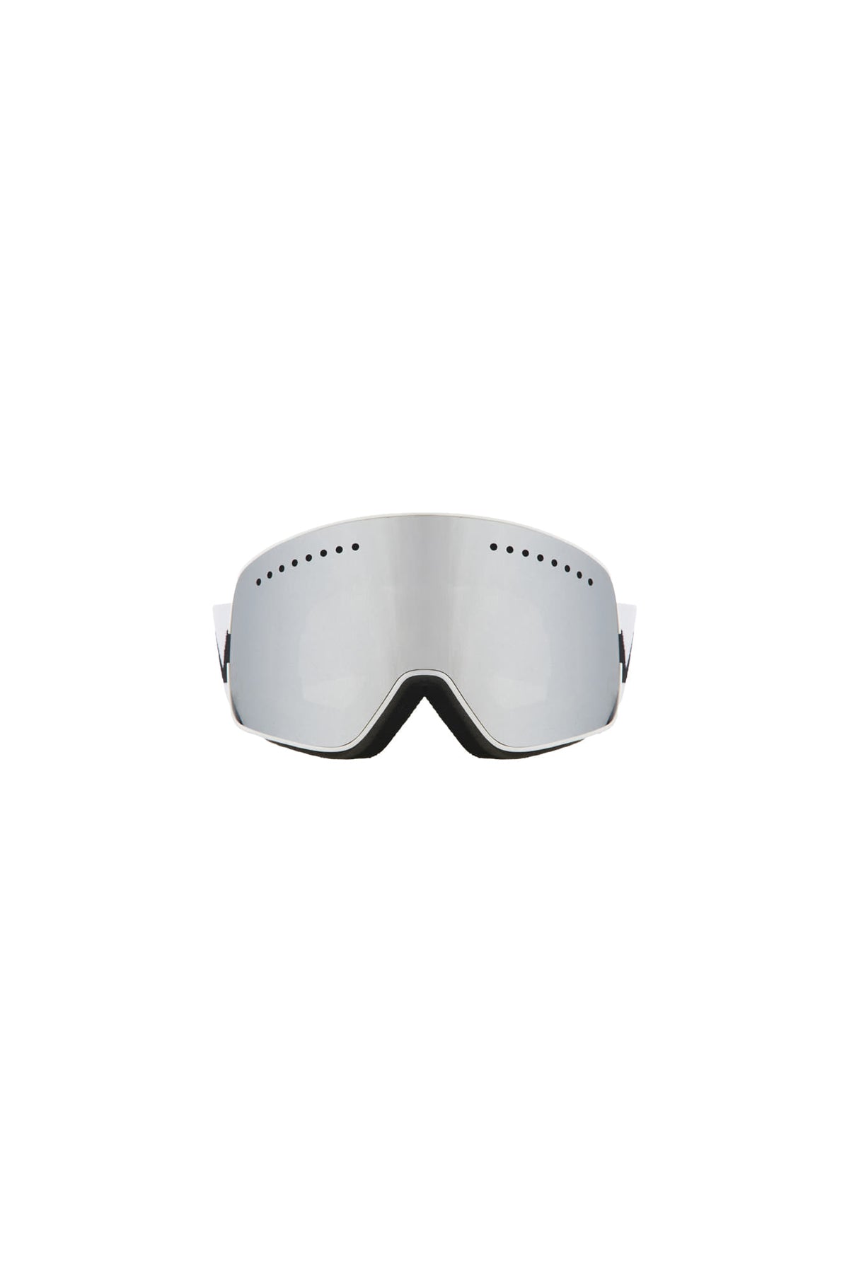 Magnetic Snap-on "OUTLAW" SKI GOGGLES WHITE/SILVER