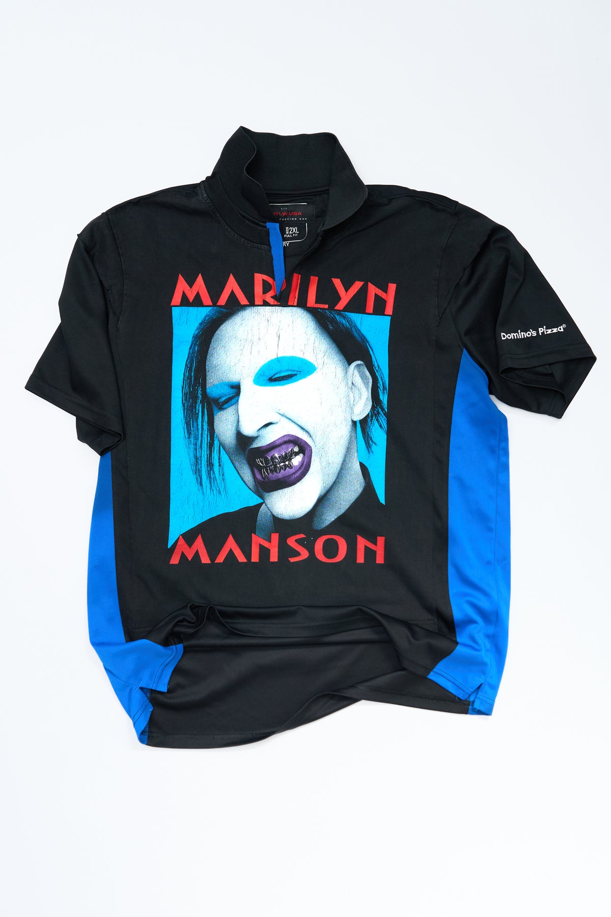"GRAVEYARD SHIFT" Vintage Marilyn Manson × Domino's Pizza Polo