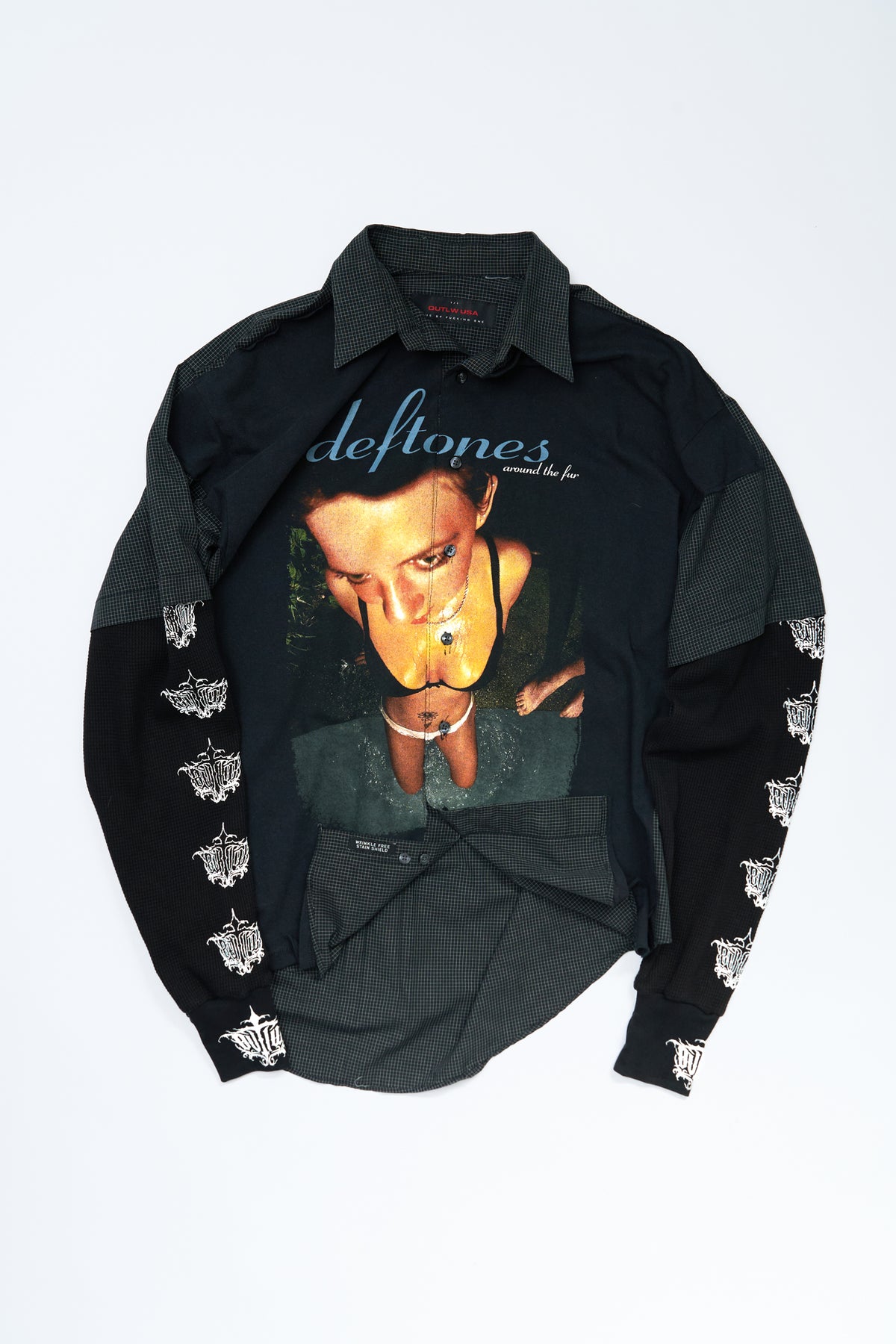 "DEFLAW" Deftones x Vintage Check Shirt Longsleeve Hybrid
