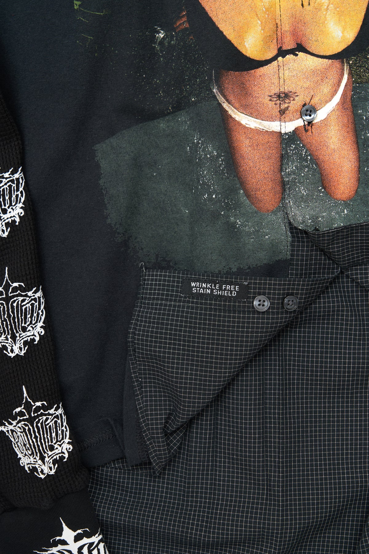 "DEFLAW" Deftones x Vintage Check Shirt Longsleeve Hybrid