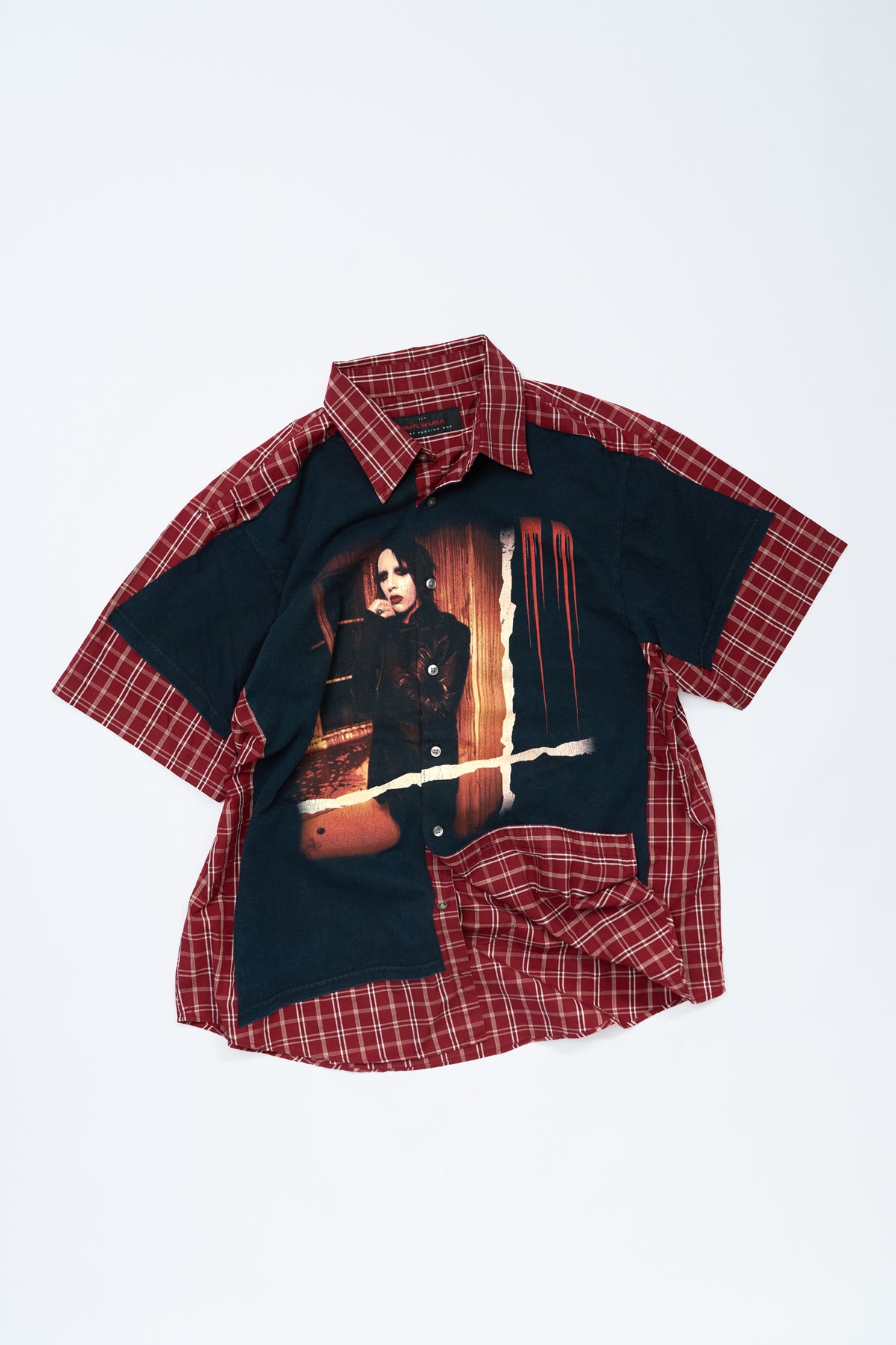"THE ANTICHRIST OF 2007" Marilyn Manson × VINTAGE Check Shirt