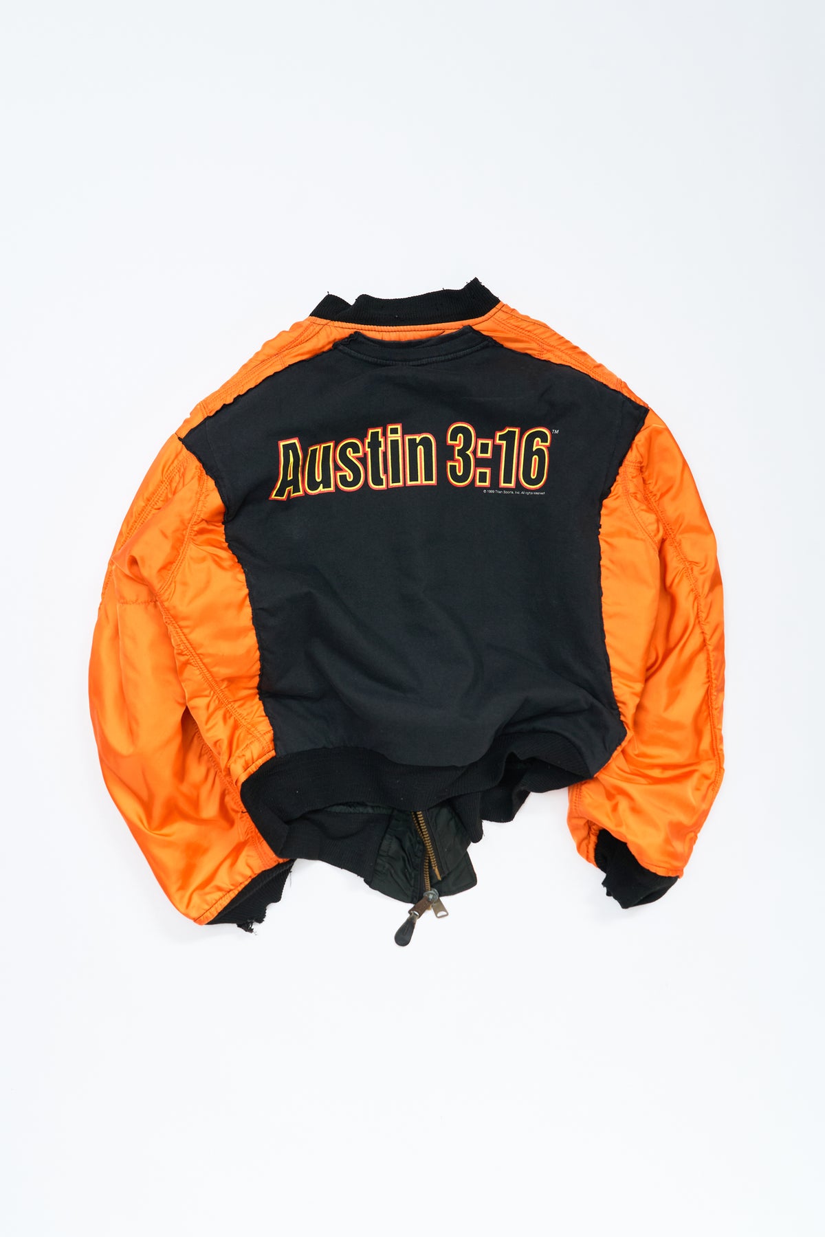 "SNAKE EYES" 1999 WWF × Vintage 90s Reversible Alpha Bomber