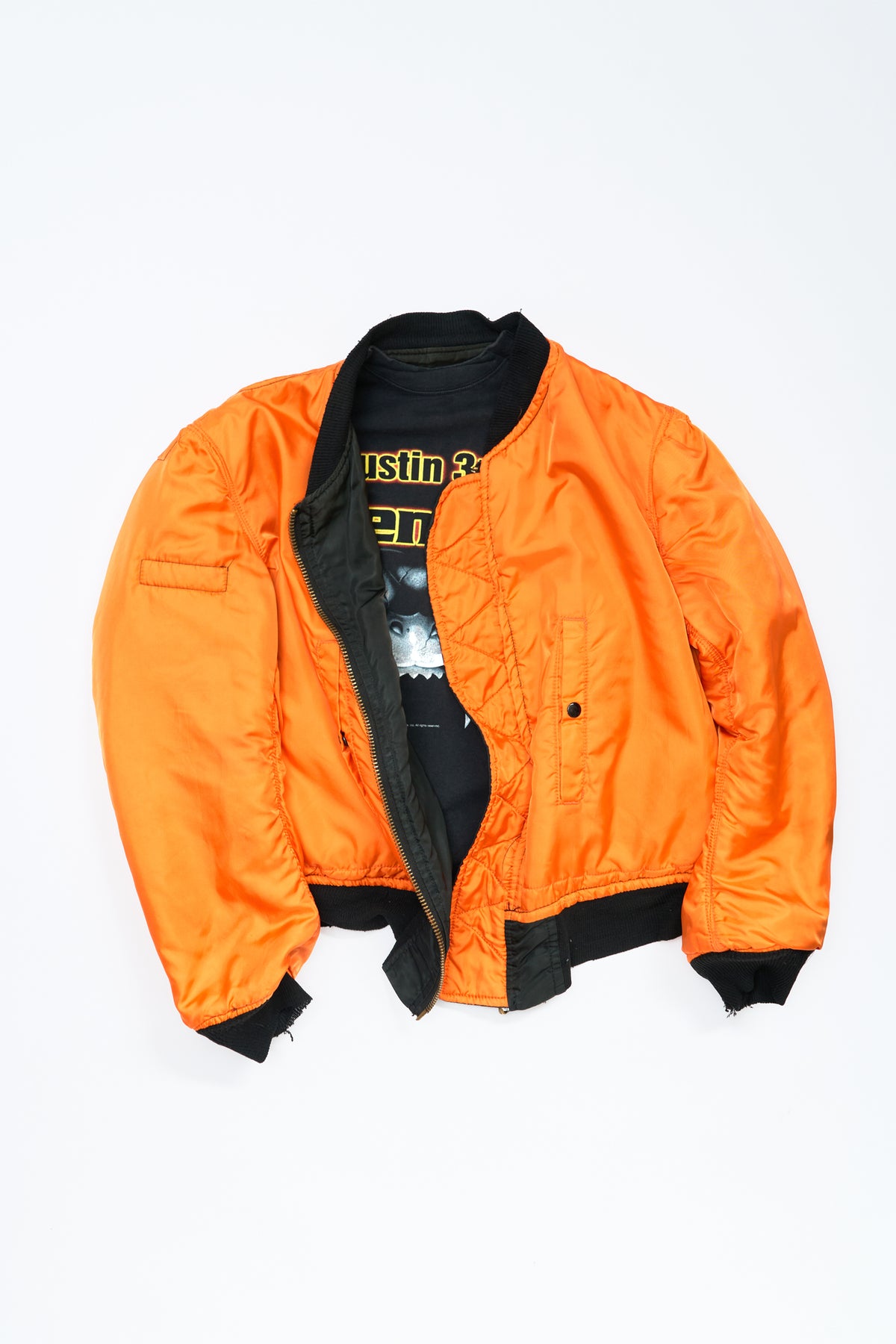 "SNAKE EYES" 1999 WWF × Vintage 90s Reversible Alpha Bomber
