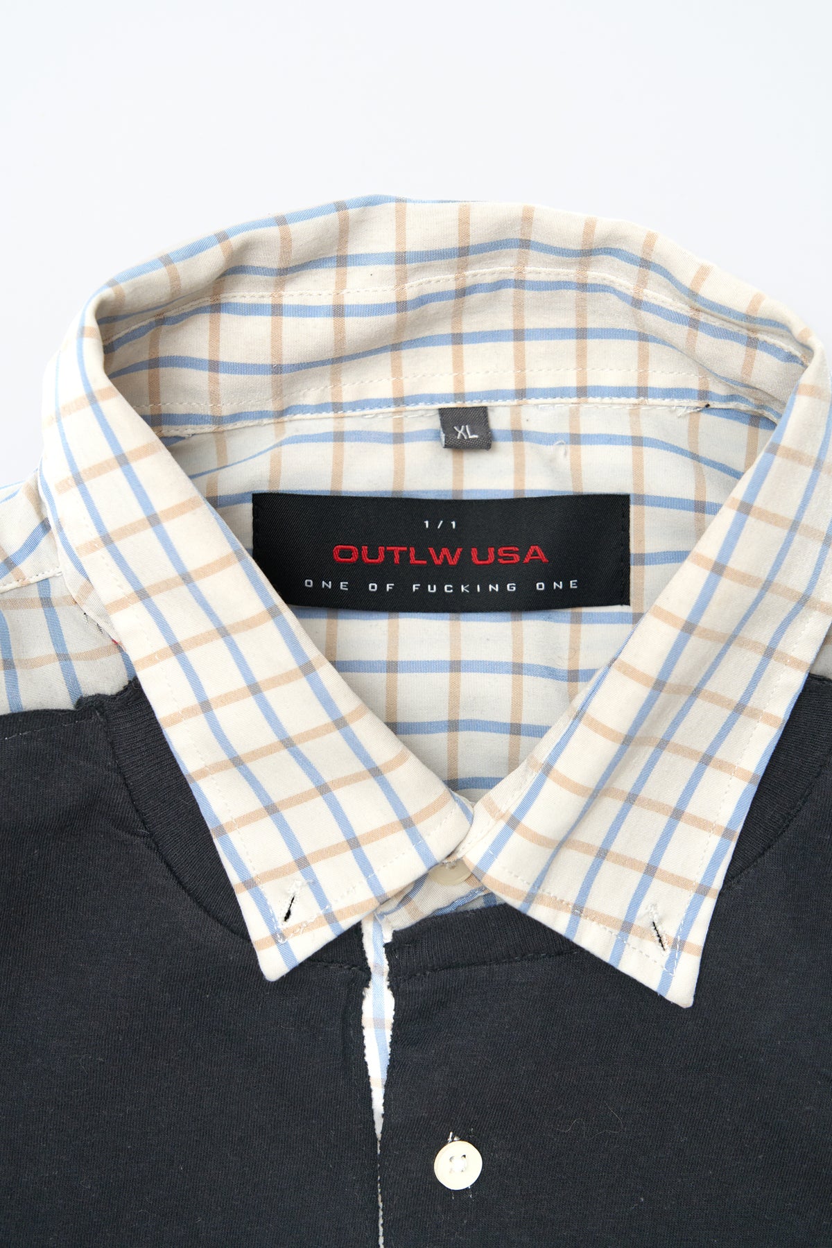 "AMERICAN IDIOT" TEE X VINTAGE BUTTON-UP Shirt
