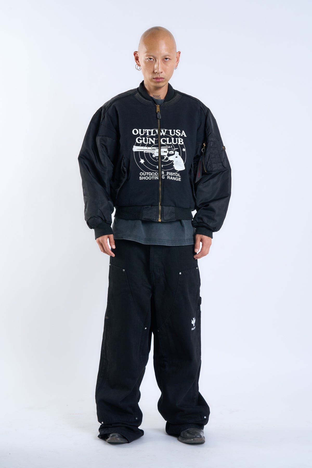 "AMERICAN SECTOR" OUTLW Gun Club × Vintage Rothco Bomber Jacket