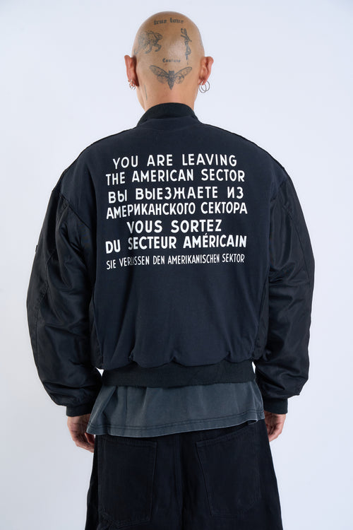 "AMERICAN SECTOR" OUTLW Gun Club × Vintage Rothco Bomber Jacket