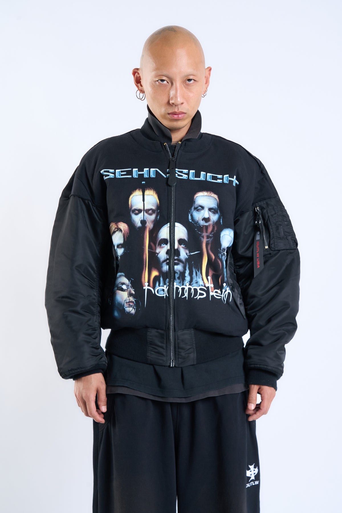 "IRON LUNG" VINTAGE RAMMSTEIN × ALPHA INDUSTRIES HERITAGE BOMBER