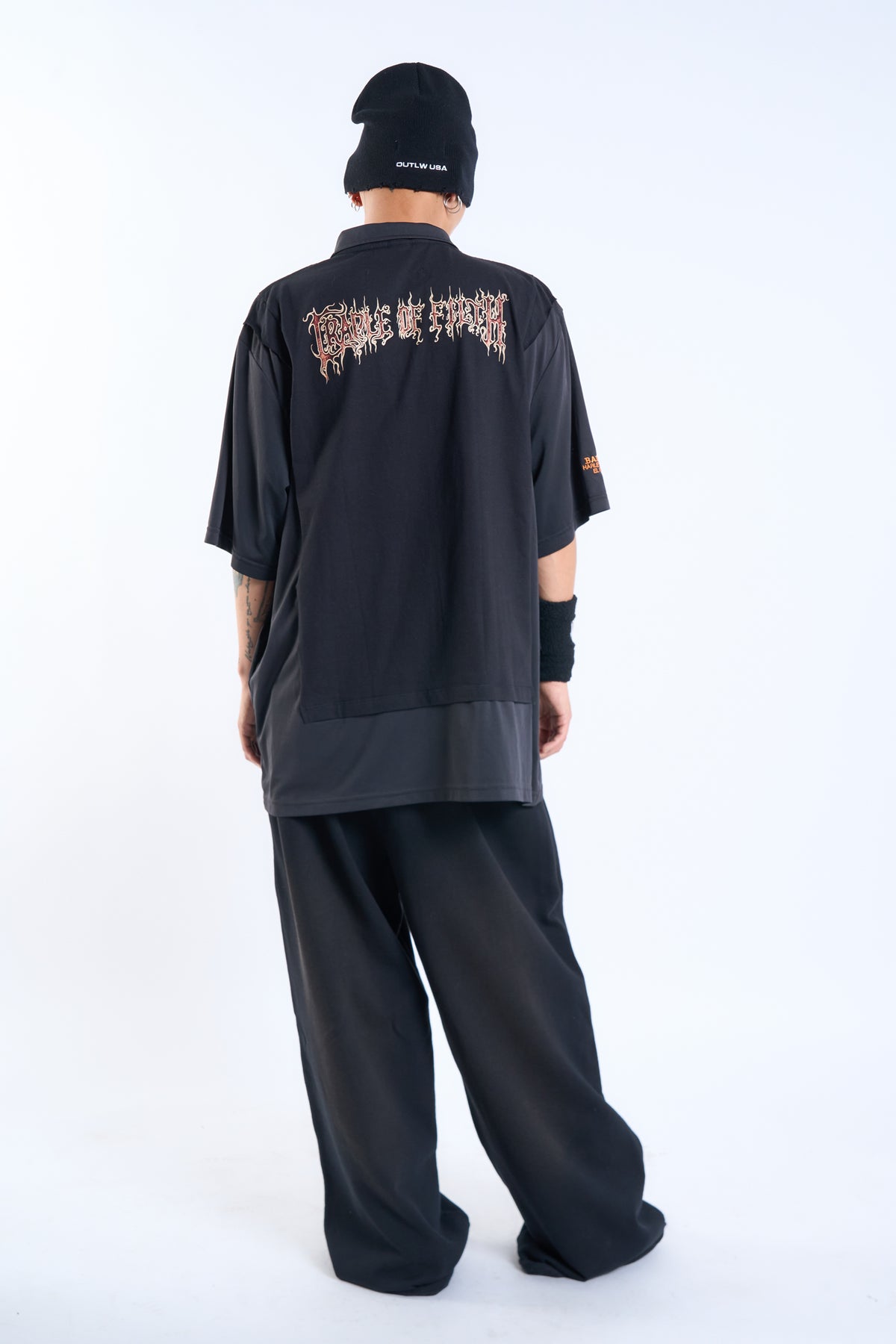 "TEXAN FILTH" Cradle of Filth × Vintage TX Harley Davidson Polo