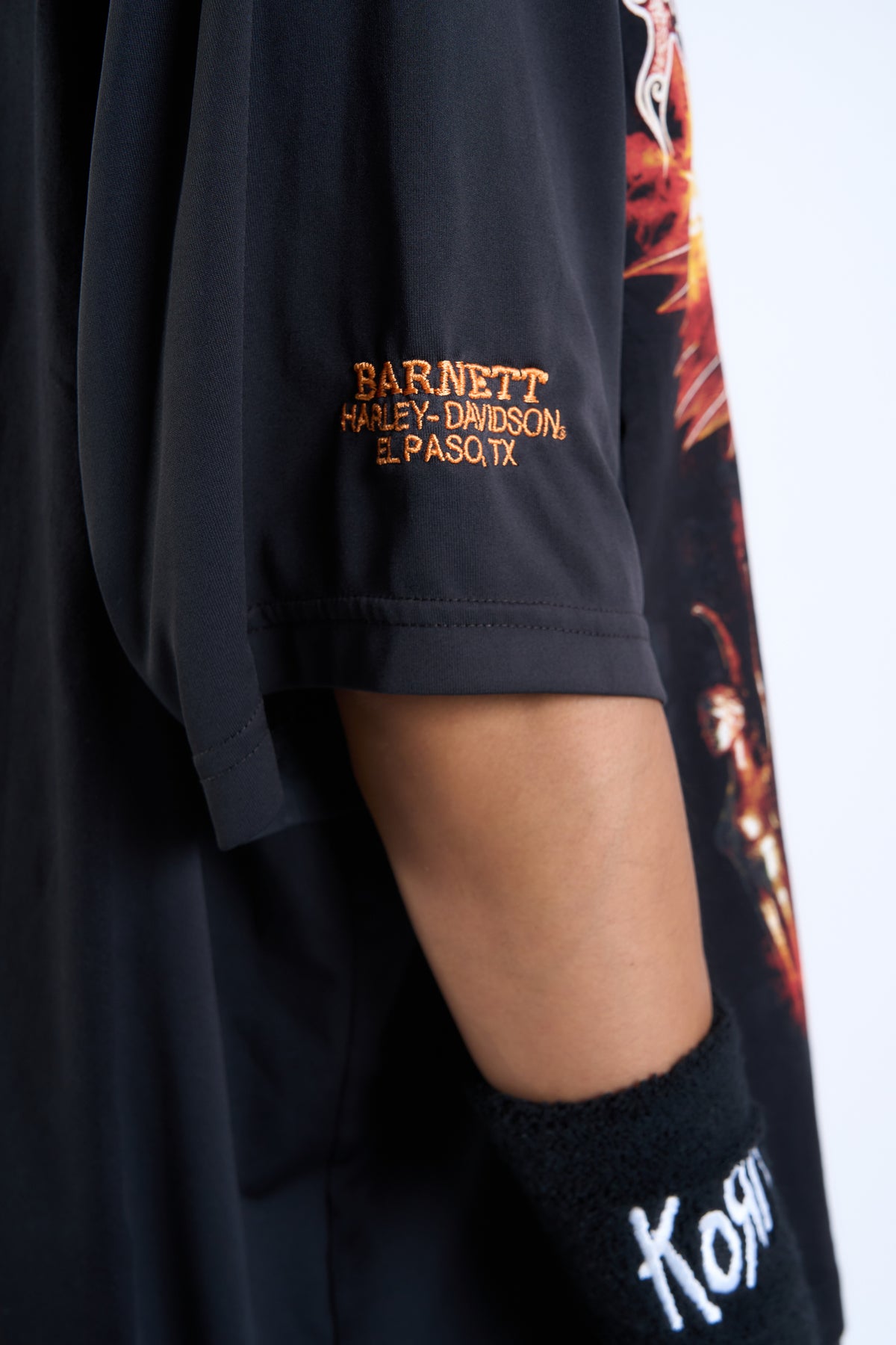 "TEXAN FILTH" Cradle of Filth × Vintage TX Harley Davidson Polo