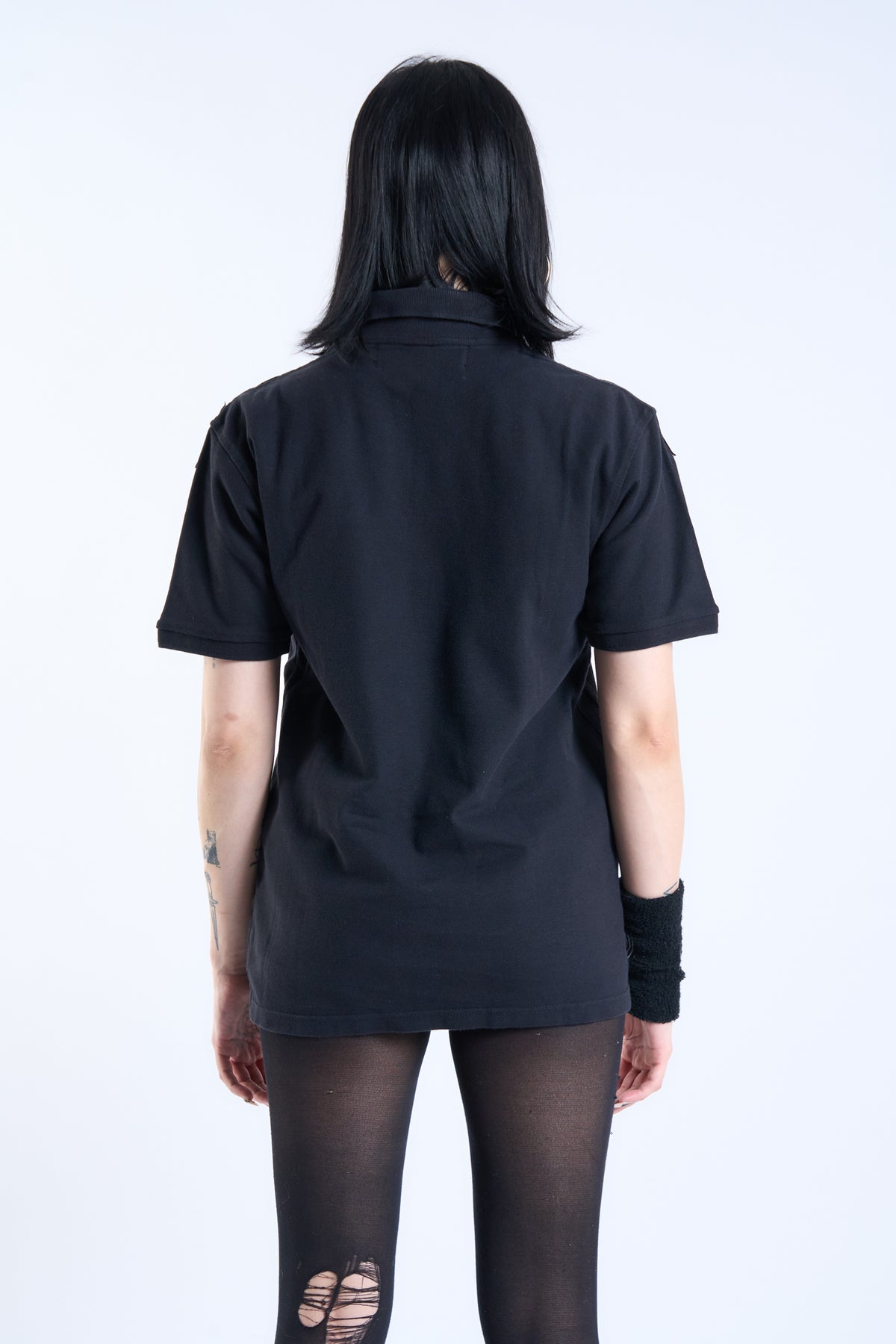 "THE GHOST OF 1946" Misfits × VINTAGE Black Polo Shirt
