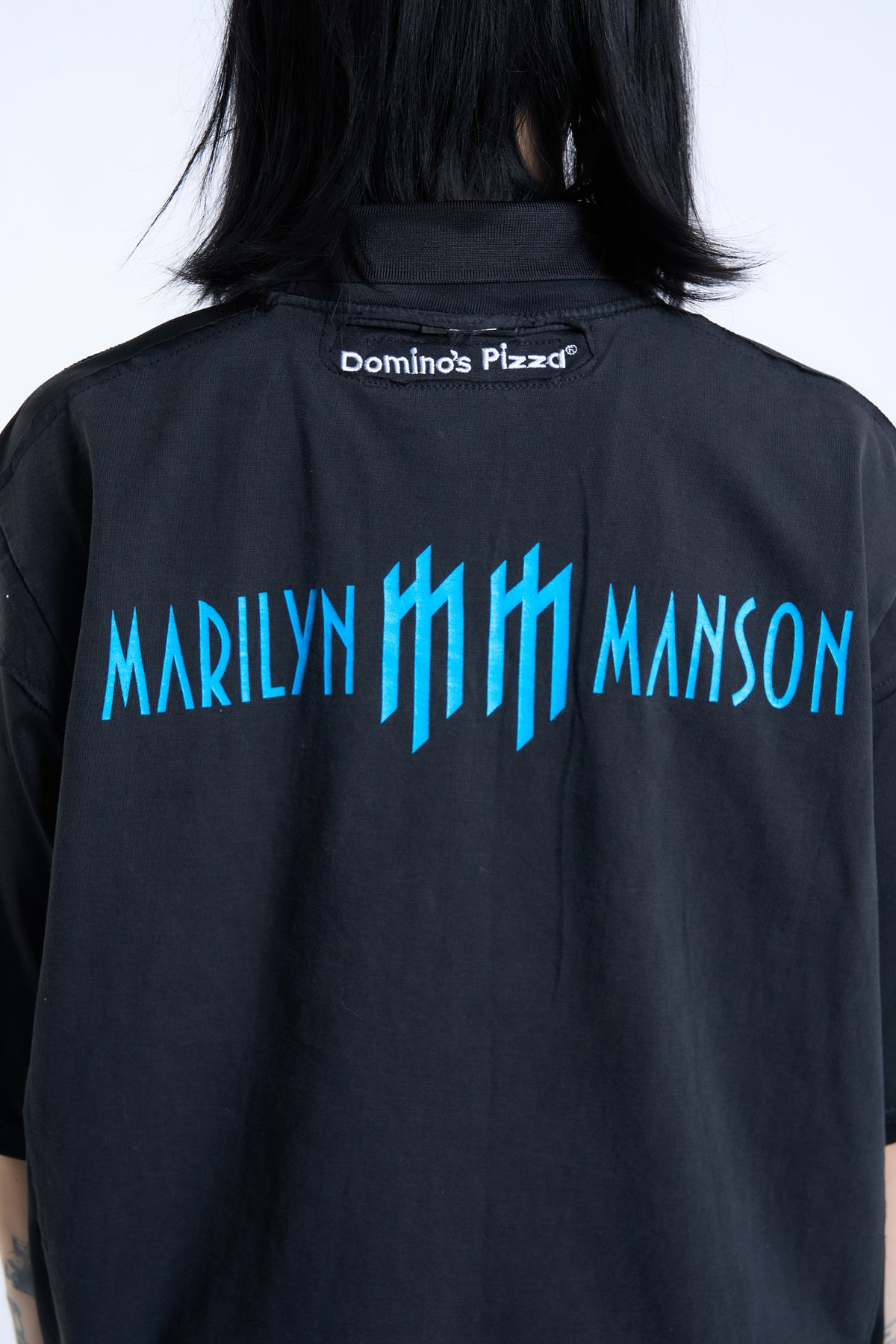 "GRAVEYARD SHIFT" Vintage Marilyn Manson × Domino's Pizza Polo