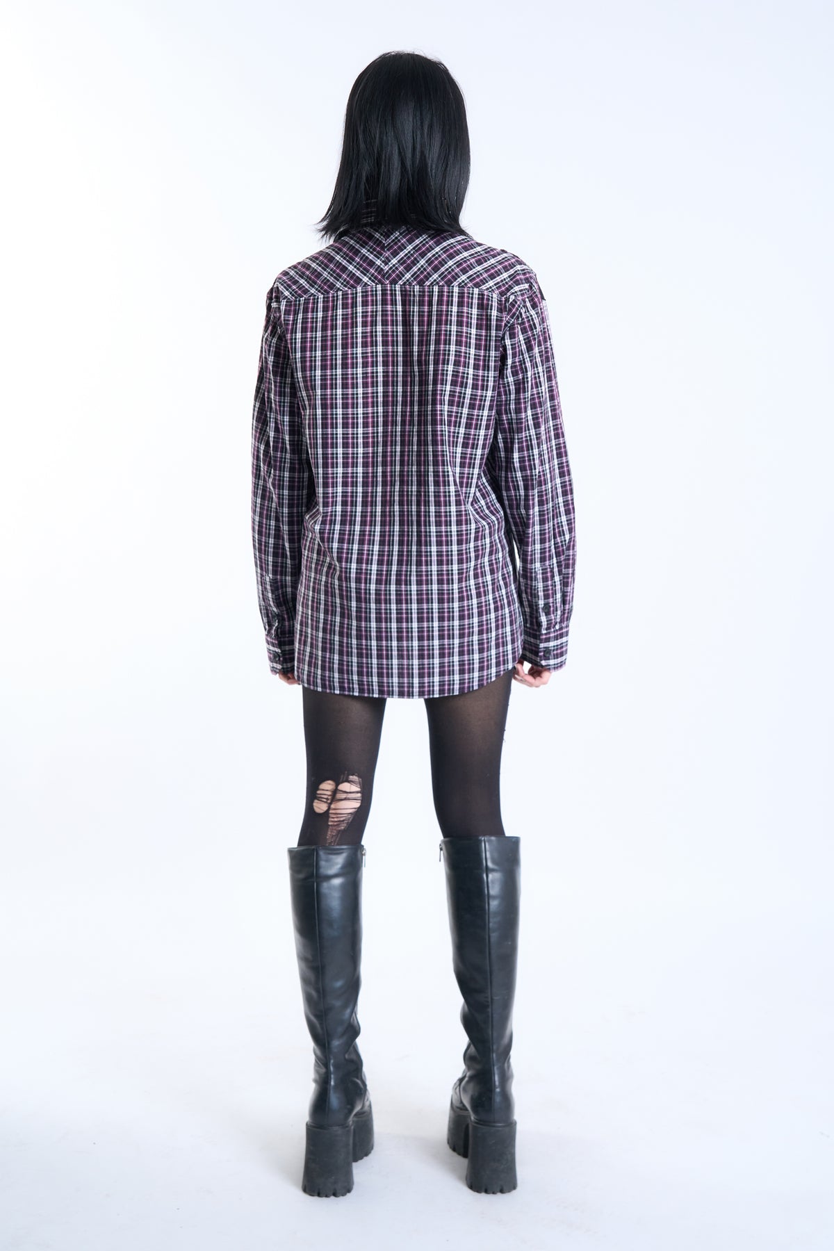 "FREAK SHOW" Y2K Marilyn Manson × Vintage Check Shirt